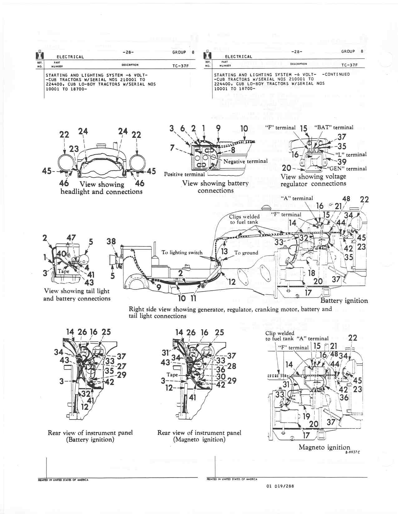 58 cub wiring - Farmall Cub